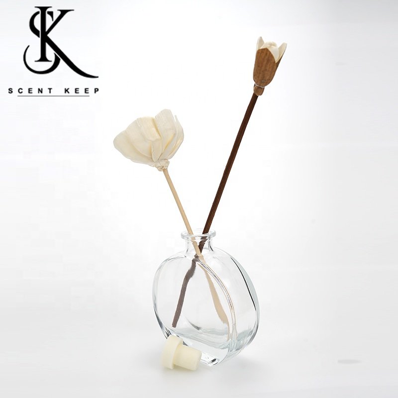 Unique Wholesale Luxury Diffuser Glass Bottle Flower reed diffuser Home Fragrance Flower Scents Glass Bottle