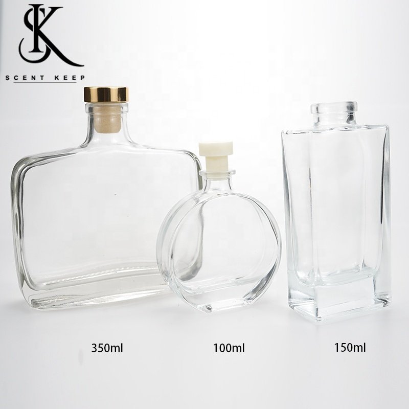 Unique Wholesale Luxury Diffuser Glass Bottle Flower reed diffuser Home Fragrance Flower Scents Glass Bottle