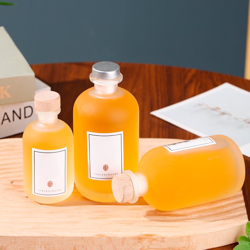 Free Sample 100ml 250ml 300ml 375ml 500ml Glass Empty Bottles Liquor Wine Gin Whisky Vodka Spirits Glass Bottle With Cork Lid