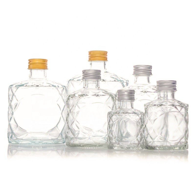 100ml 200ml 250ml 500ml Clear Beverage Glass Bottle With Screw lid