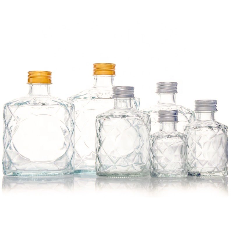 100ml 200ml 250ml 500ml Clear Beverage Glass Bottle With Screw lid