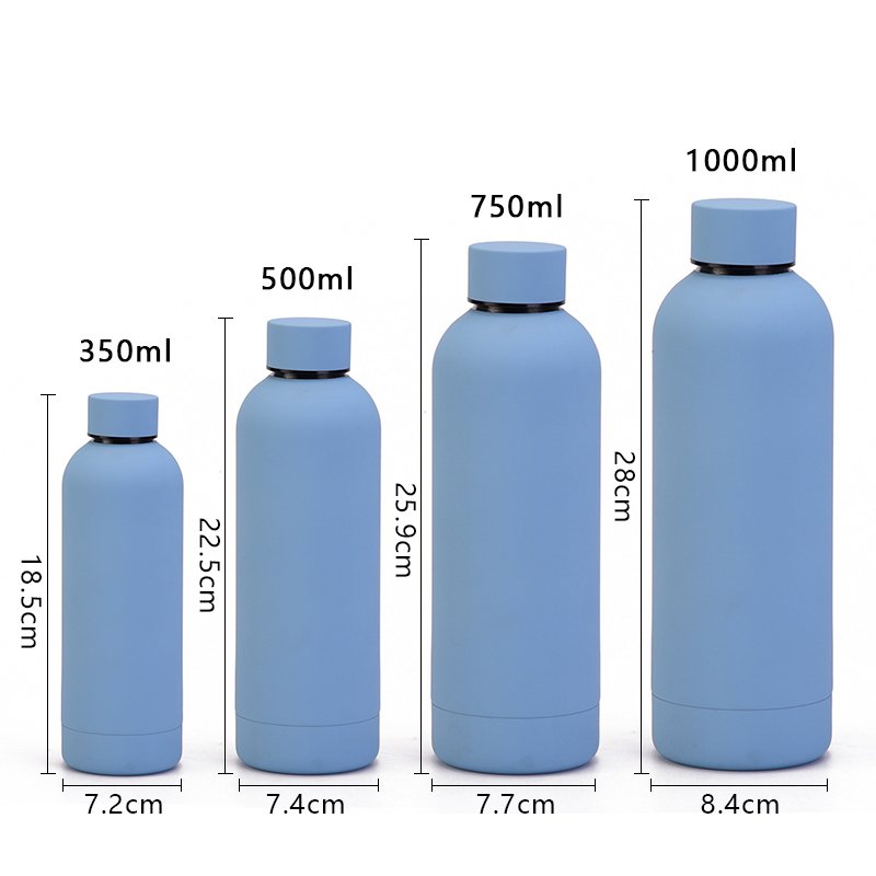 Custom Logo Water Bottle 350ml 500ml 750ml 1000ml Small Mouth Factory Sports Stainless Steel Vacuum Cup Insulated Drink Bottle