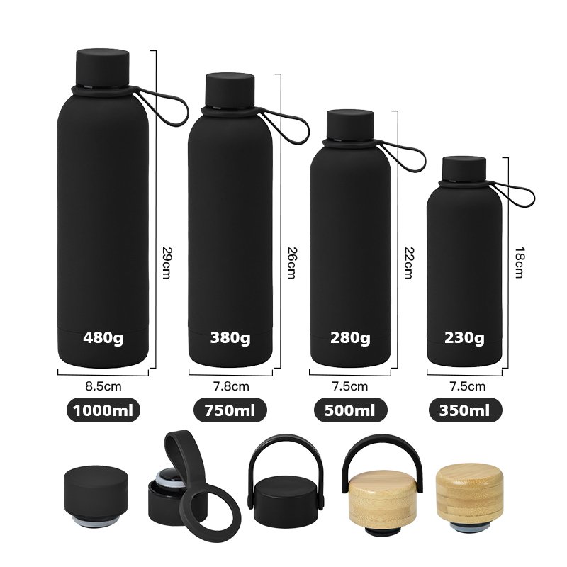 Custom Logo Water Bottle 350ml 500ml 750ml 1000ml Small Mouth Factory Sports Stainless Steel Vacuum Cup Insulated Drink Bottle