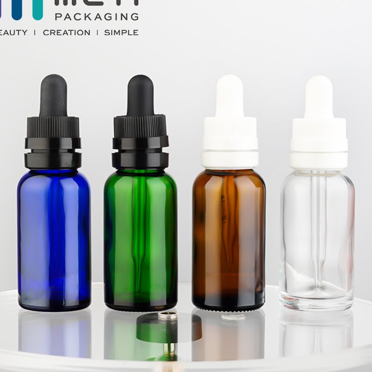 Clear color customized frosted available 1oz Pippete Bottles Glass Bottle Dropper