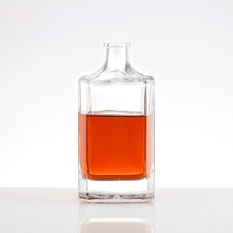Rich factory custom design clear empty 750ml 500ml vodka liquor gin glass bottle