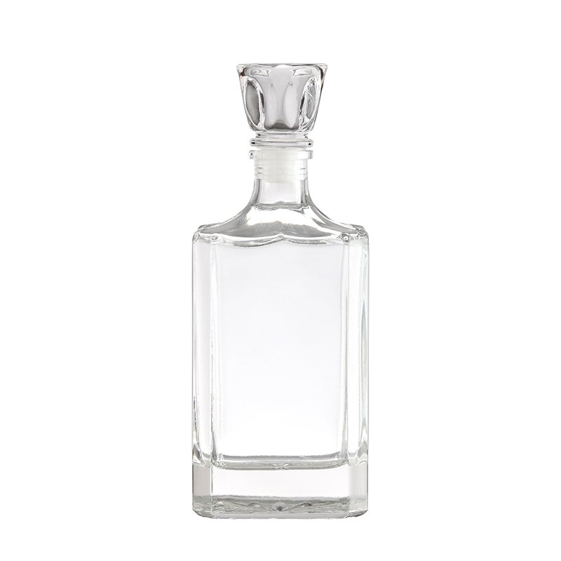 Rich factory custom design clear empty 750ml 500ml vodka liquor gin glass bottle