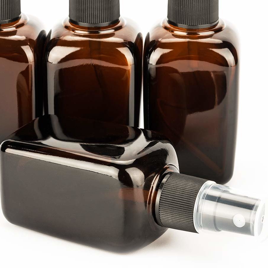 Amber Glass Fine Mist Sprayer Bottle 10ml 30ml 100ml Empty Refillable Essential Oils Perfume Cologne Atomizer for Outside Travel