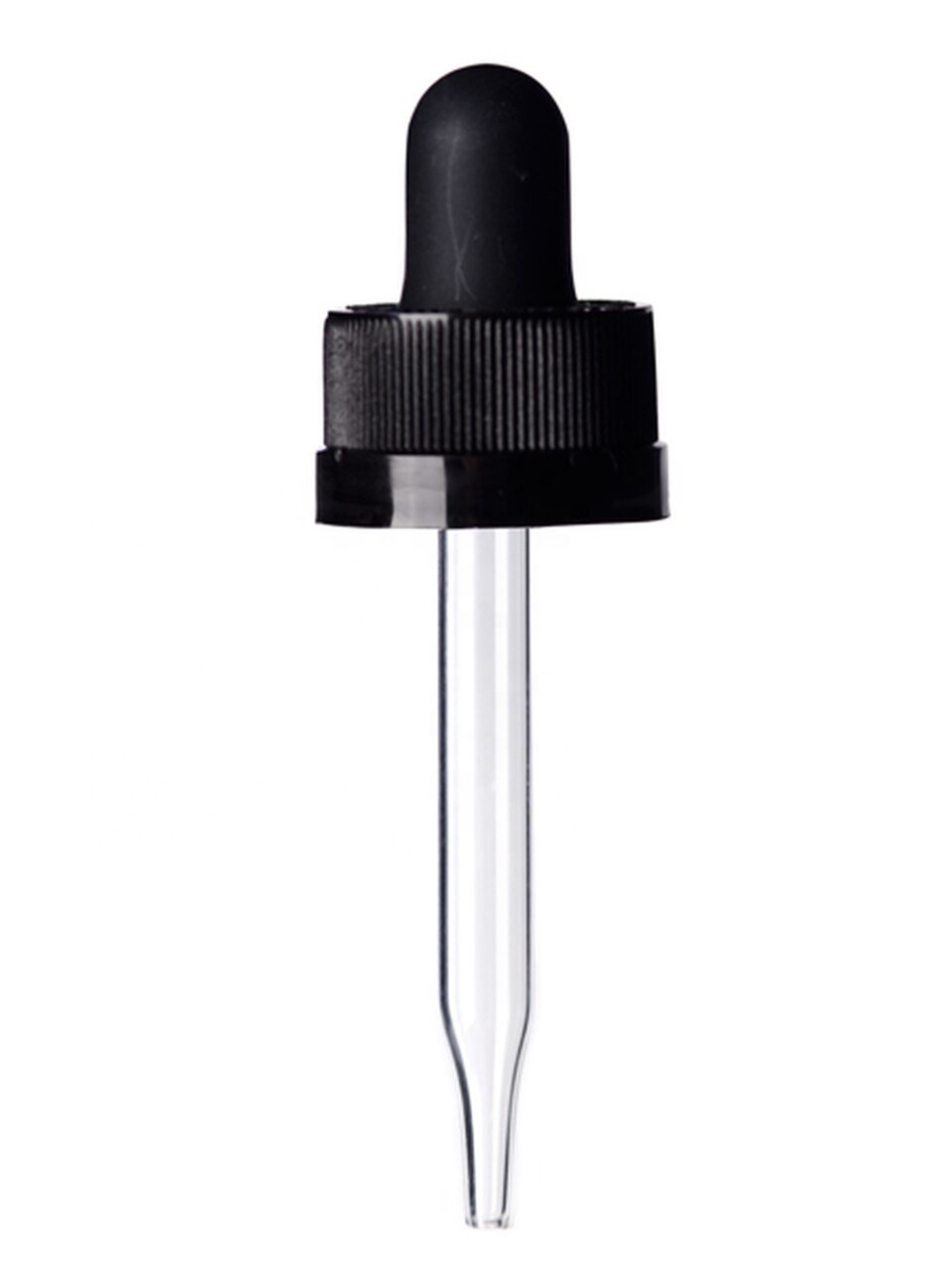 European glass bottle with black CRC child resistant dropper
