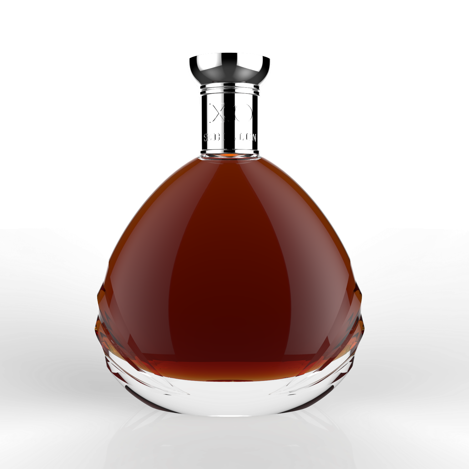 manufacture crystal bottle high quality spirts rum gin whisky XO brandy glass bottle