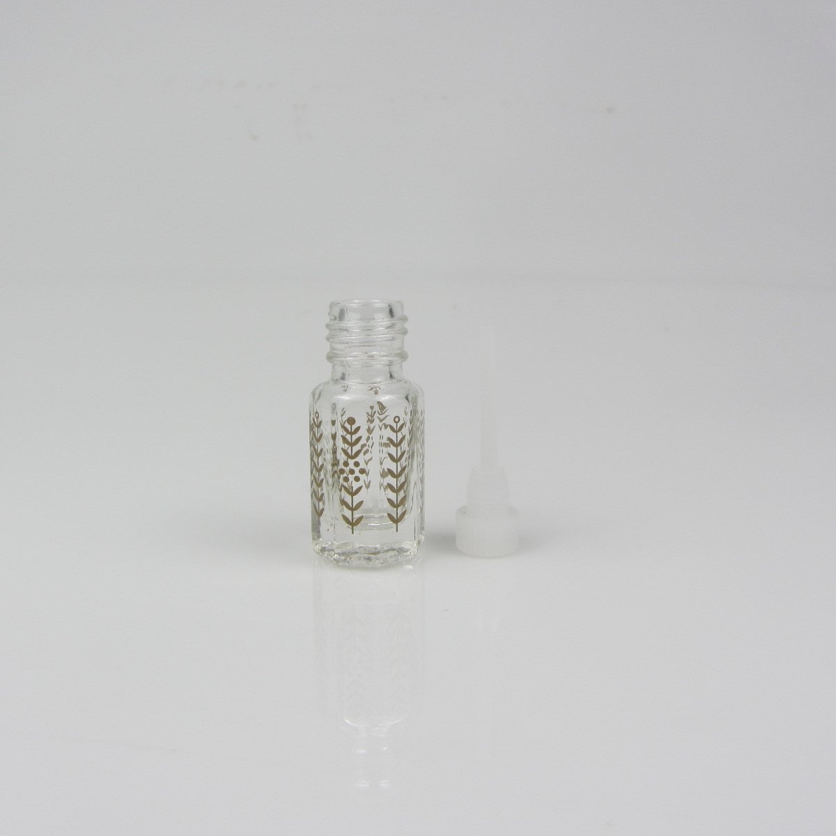 Luxury Octagonal Shape Attar Roll On Bottle 3ml Essential Oil Attar Glass Bottle