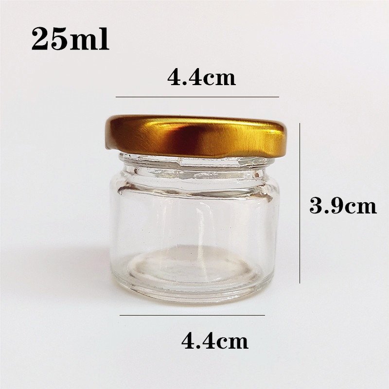 Free Sample 25 Ml Jam Glass Jars 1 Oz Wholesales Honey Jar 25ml Mini Glass Bottle