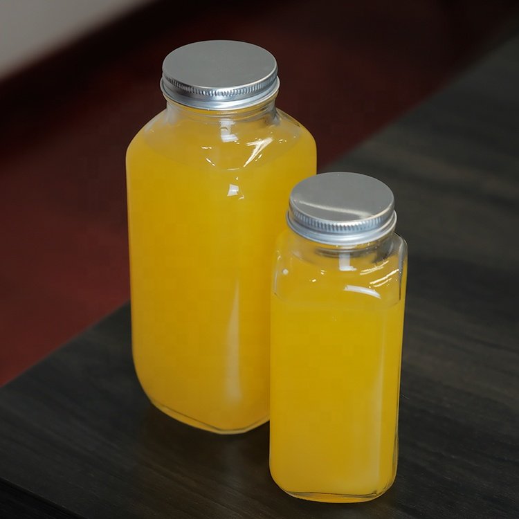 In Stock 240Ml 360Ml Logo Print Empty Coffee Glass Bottle Juice Bottle