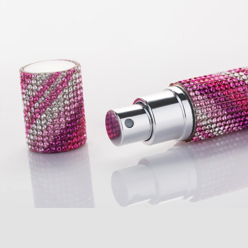 MUB - Creative 10ml Diamond Aluminum Perfume Bottle Atomizer Refillable Bottles Travel Bottle Empty Cosmetic Containers