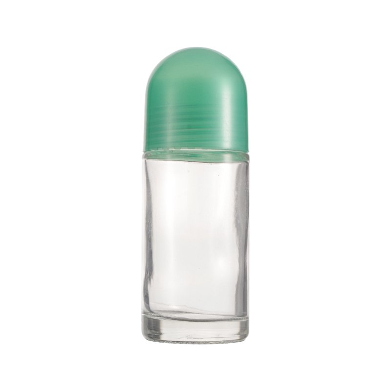 50ml Clear Deodorant Roll On Glass Bottle Essential Oil Perfume Roller Bottle Clear Glass Roll On Bottle With Cap