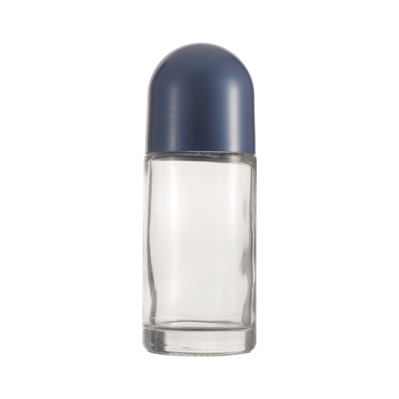 50ml Clear Deodorant Roll On Glass Bottle Essential Oil Perfume Roller Bottle Clear Glass Roll On Bottle With Cap