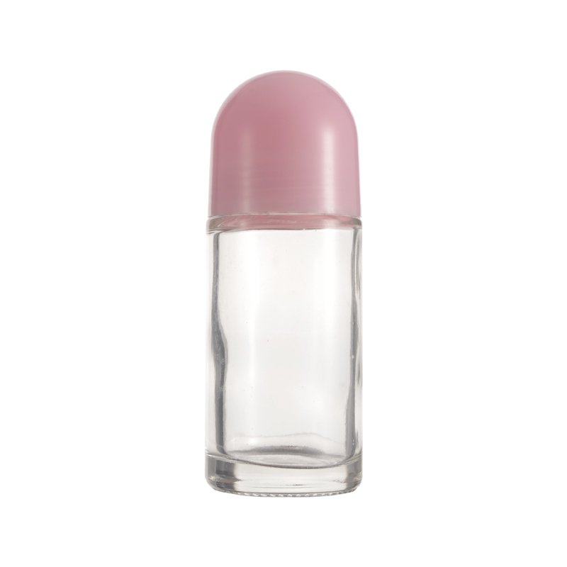 50ml Clear Deodorant Roll On Glass Bottle Essential Oil Perfume Roller Bottle Clear Glass Roll On Bottle With Cap