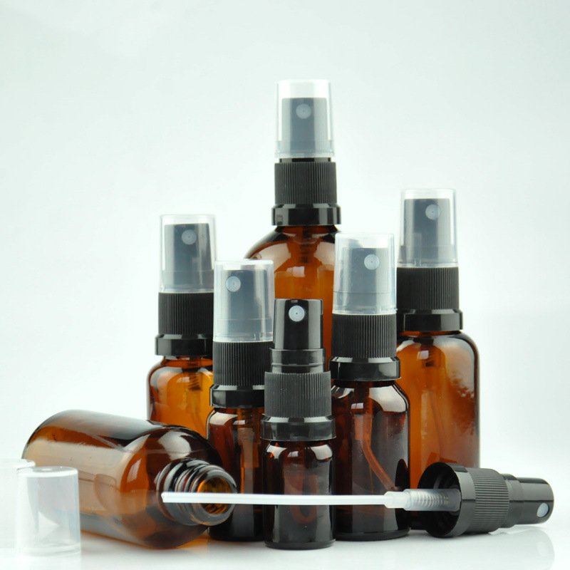 Custom Luxury 50Ml 30Ml 10Ml Premium Serum Amber Blue Body Essential Oil Glass Hair Care Spray Roller Droppers Bottles Glass