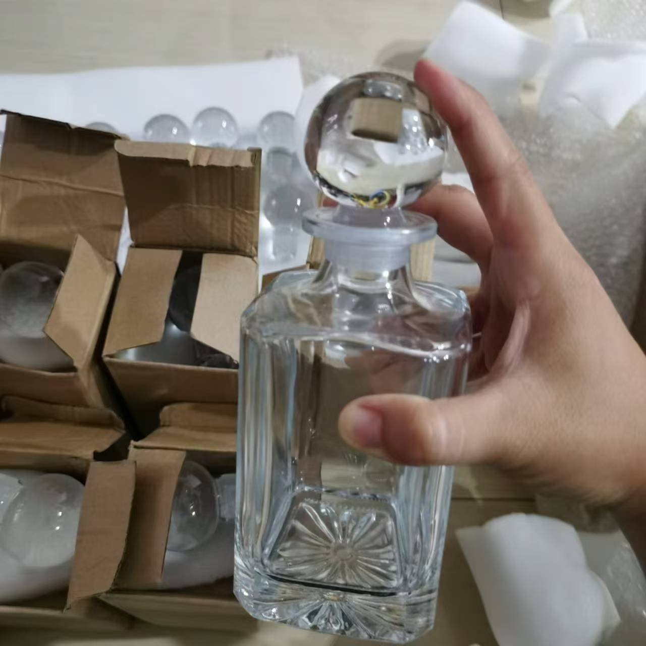 3oz 8oz 15oz 33oz Big Attar Perfume Oil Display Decanter Glass Bottles