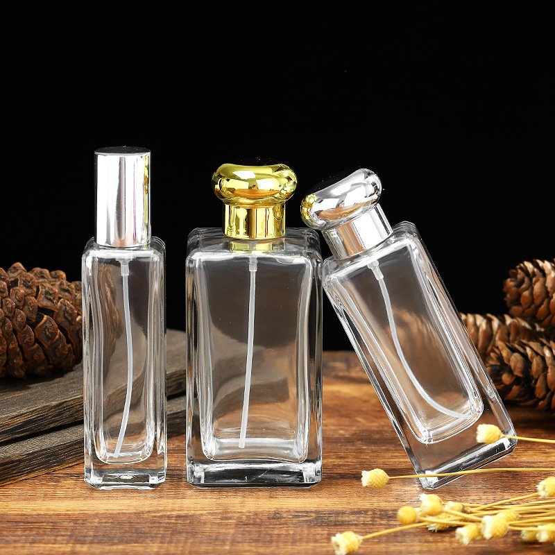 Glass Perfume Bottle Cosmetic Crystal Travel Oem Custom Size Mini 30ml 50ml Acrylic Customized PUMP Sprayer Clear Shampoo Bottle