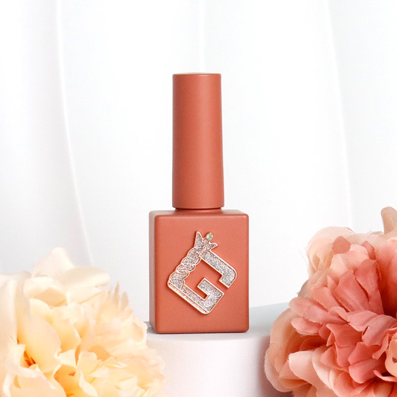 12ML Empty Nail Polish Glass Bottle With Brush Shining Plate Logo Design Accessories Colorful Luxury