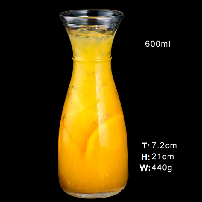 cold drinking juice glass bottle wild-mouth bottle jar carafe decanters for beverage
