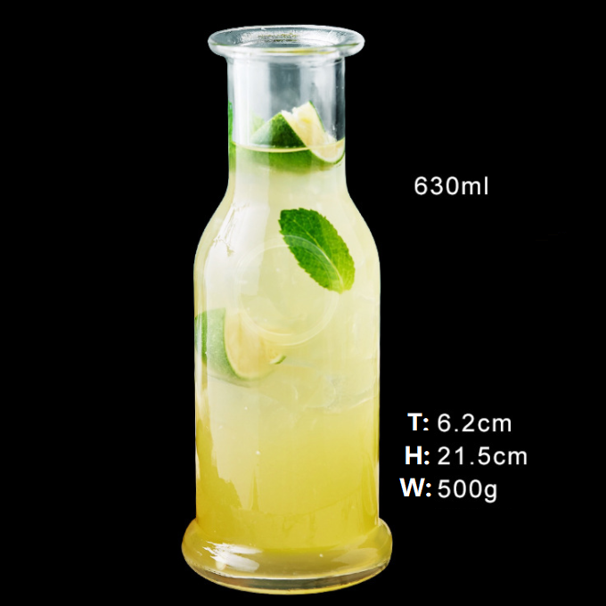 cold drinking juice glass bottle wild-mouth bottle jar carafe decanters for beverage