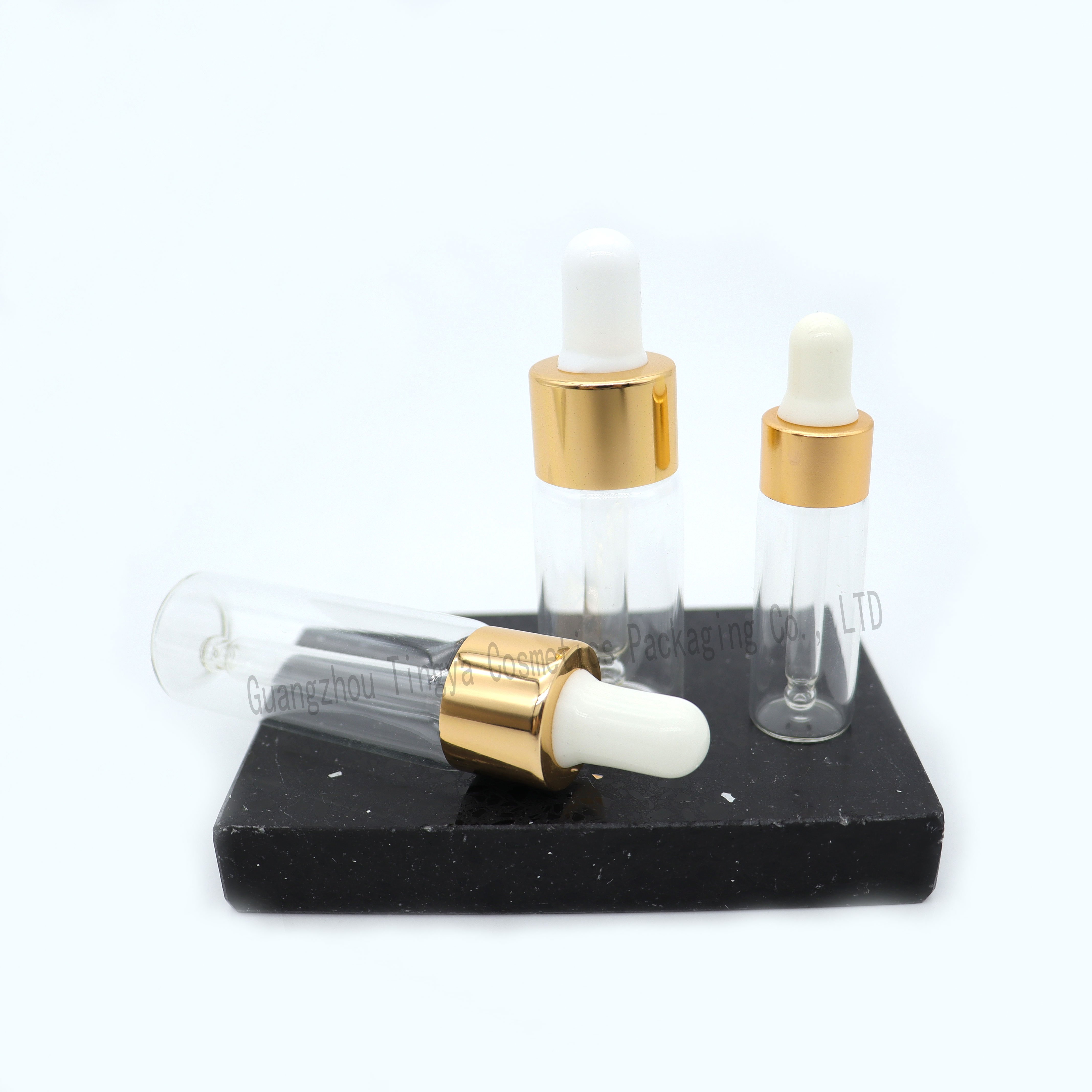 Mini size small size essential oil bottles 1ml 2ml 3ml 5ml transparent glass bottle dropper mini sample tester glass vials