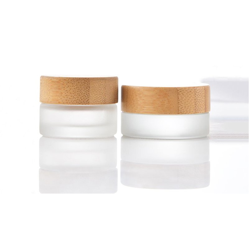 5g 10g 20g 30g 50g 100g glass Jars bamboo Lids glass jar bamboo lid glass bottle