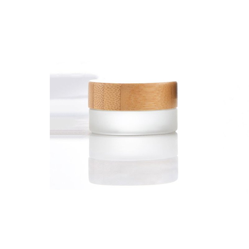 5g 10g 20g 30g 50g 100g glass Jars bamboo Lids glass jar bamboo lid glass bottle