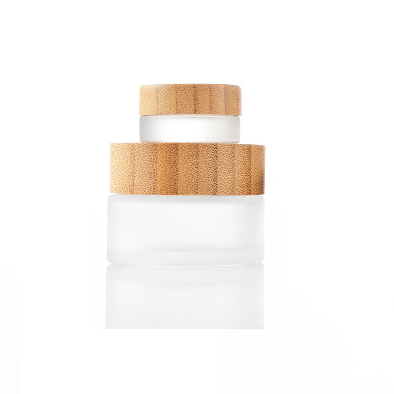 5g 10g 20g 30g 50g 100g glass Jars bamboo Lids glass jar bamboo lid glass bottle