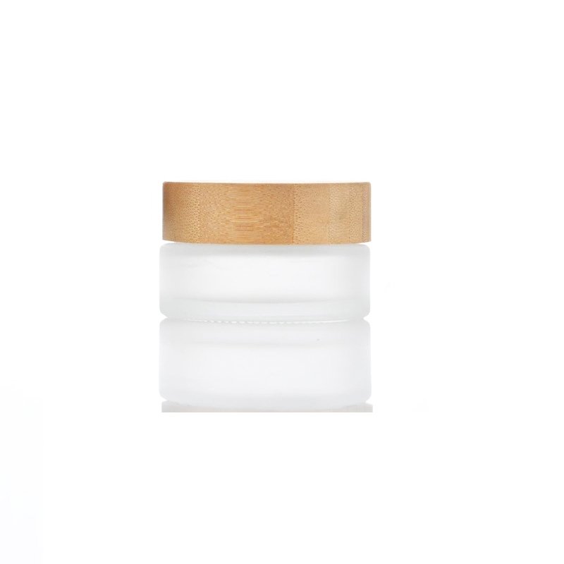 5g 10g 20g 30g 50g 100g glass Jars bamboo Lids glass jar bamboo lid glass bottle