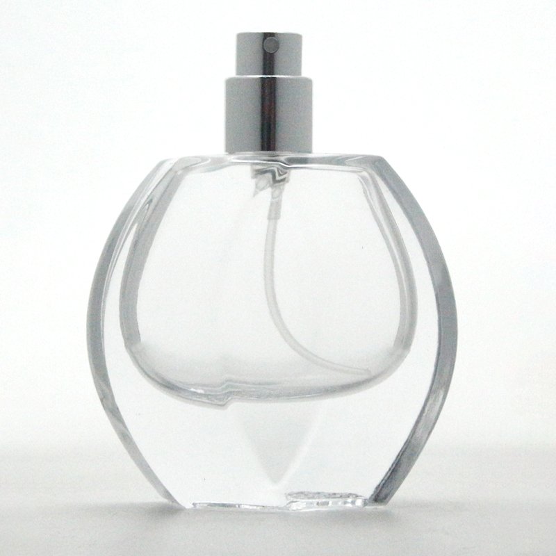 Wholesale stylish 30ml empty nice heavy bottom aluminium nozzles fine mist spray glass decant perfume bottles of parfum