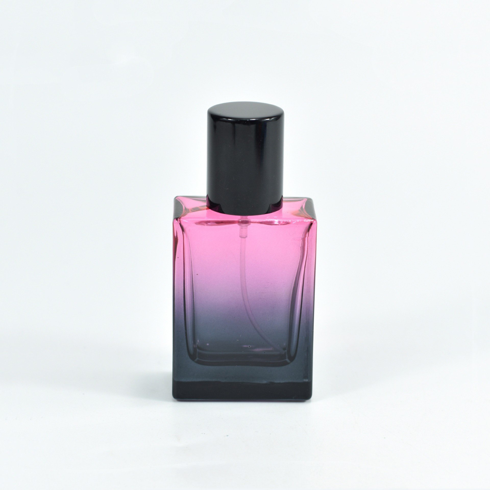 Factory Price Colored glass perfume bottle 30ml Flat glass bottle toner bottle with sprayer