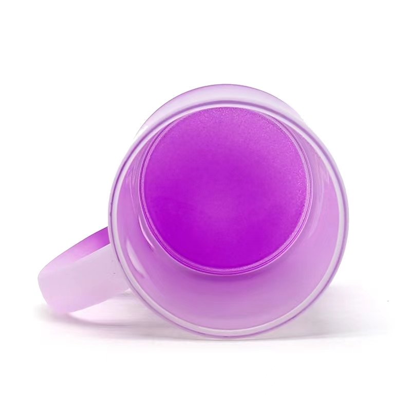 Xingyan Wholesale 11oz colorful Glass cup Sublimation Mug Large Handle Drinkware DIY image
