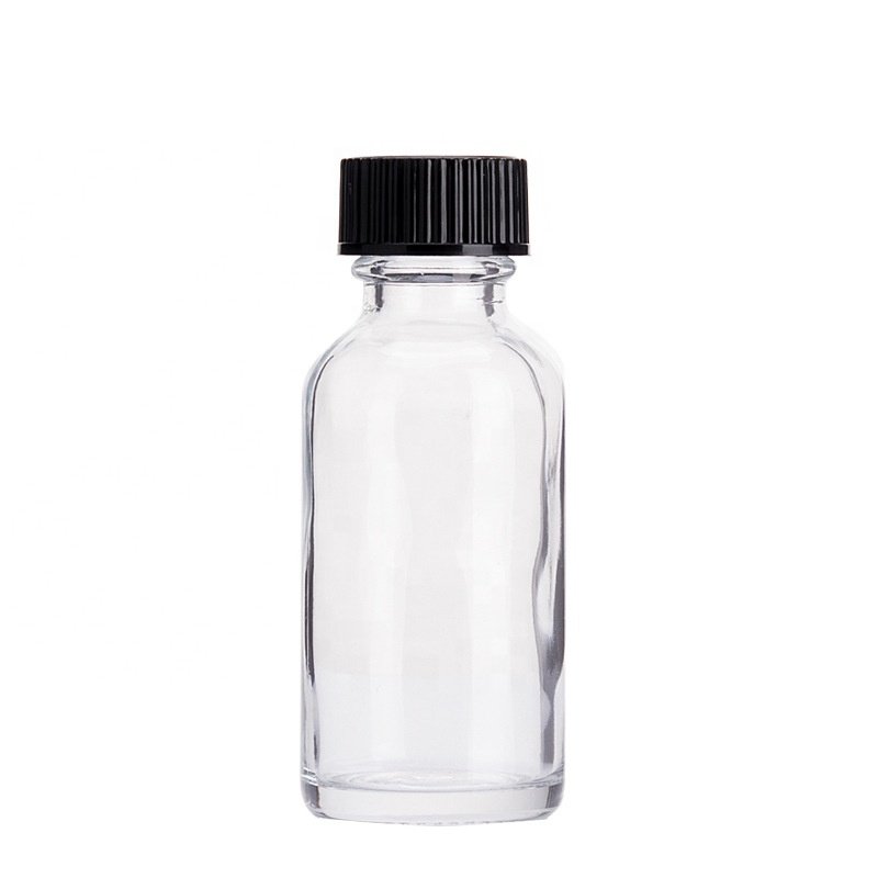 Wholesale transparent 20ml frosted glass dropper bottle cosmetic storage bottles