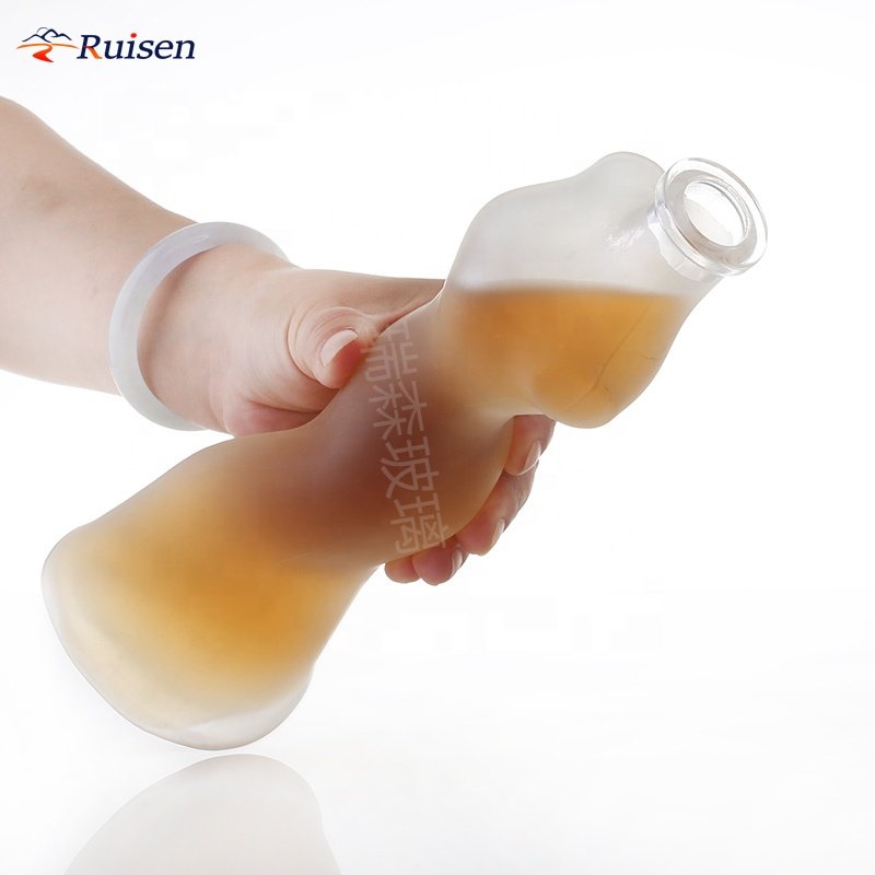 Unique shape glass liquor bottle woman body shape glass bottle for alcohol beverage liquor spirits