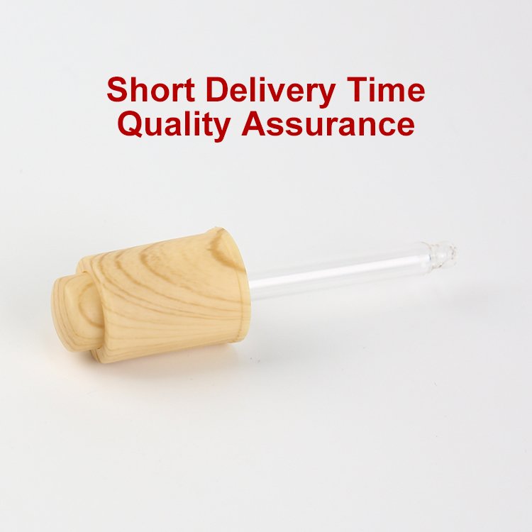 Luxury New Design Shapes Triangle Cosmetic 30ml Serum Essential Oil Empty Bamboo Cap Glass Dropper Bottle