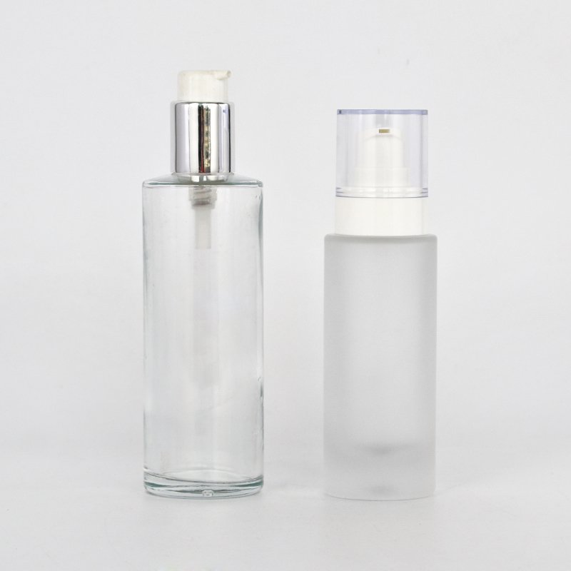 Luxury transparent frosted glass bottle for Cosmetic essential oil serum lotion toner gel Aromatherapy Home Fragrances