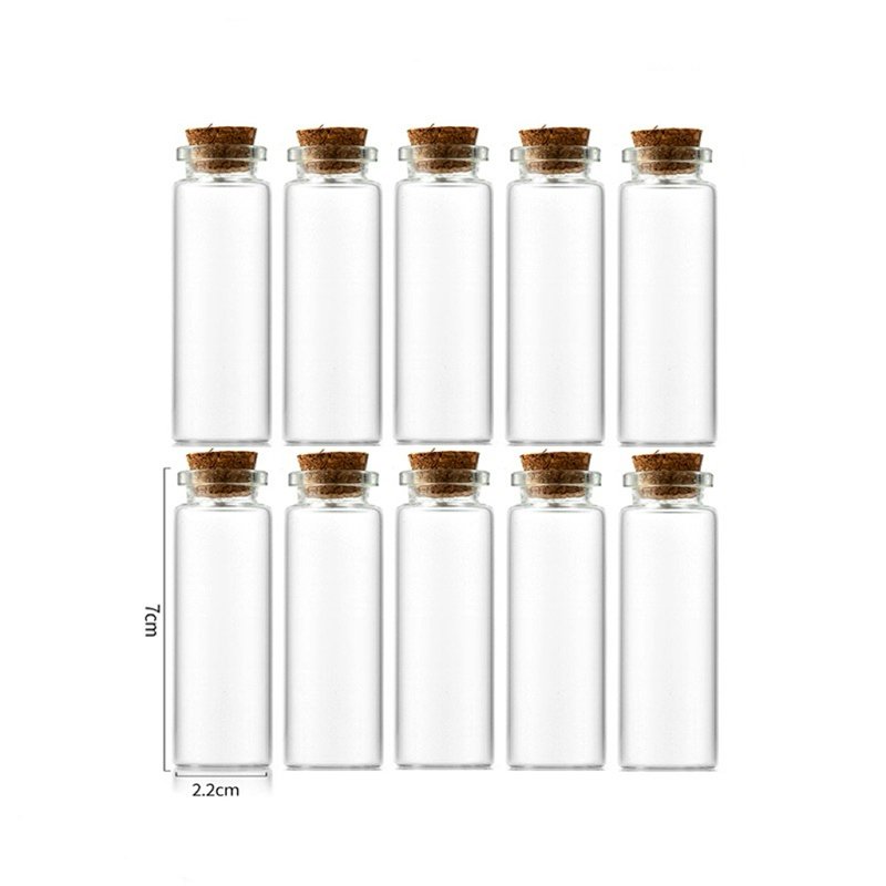 Glass Bottles With Cork Stoppers 14ml 16ml 20ml Wishing Bottle Floating Cork Small Glass Bottle