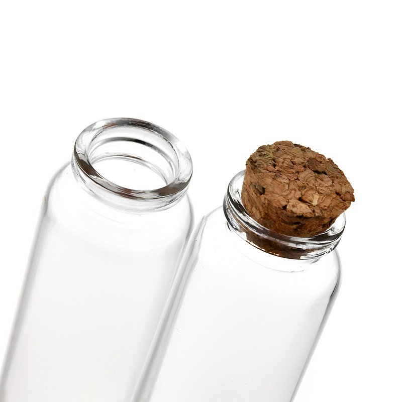 Glass Bottles With Cork Stoppers 14ml 16ml 20ml Wishing Bottle Floating Cork Small Glass Bottle