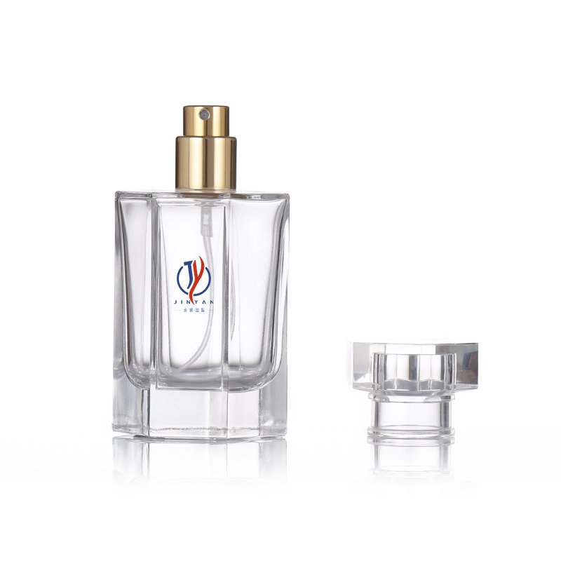 50ml Luxury Rectangle Man/Woman Perfume Spray Perfume Glass Bottle With Atomizer And Fine Mist Sprayer