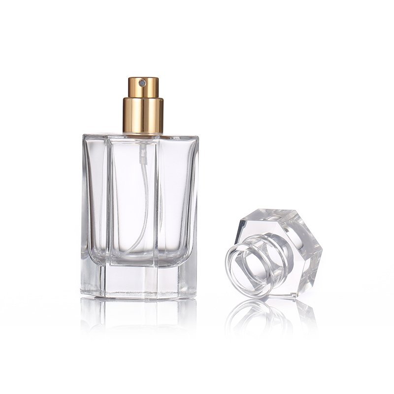50ml Luxury Rectangle Man/Woman Perfume Spray Perfume Glass Bottle With Atomizer And Fine Mist Sprayer