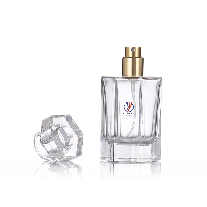 50ml Luxury Rectangle Man/Woman Perfume Spray Perfume Glass Bottle With Atomizer And Fine Mist Sprayer