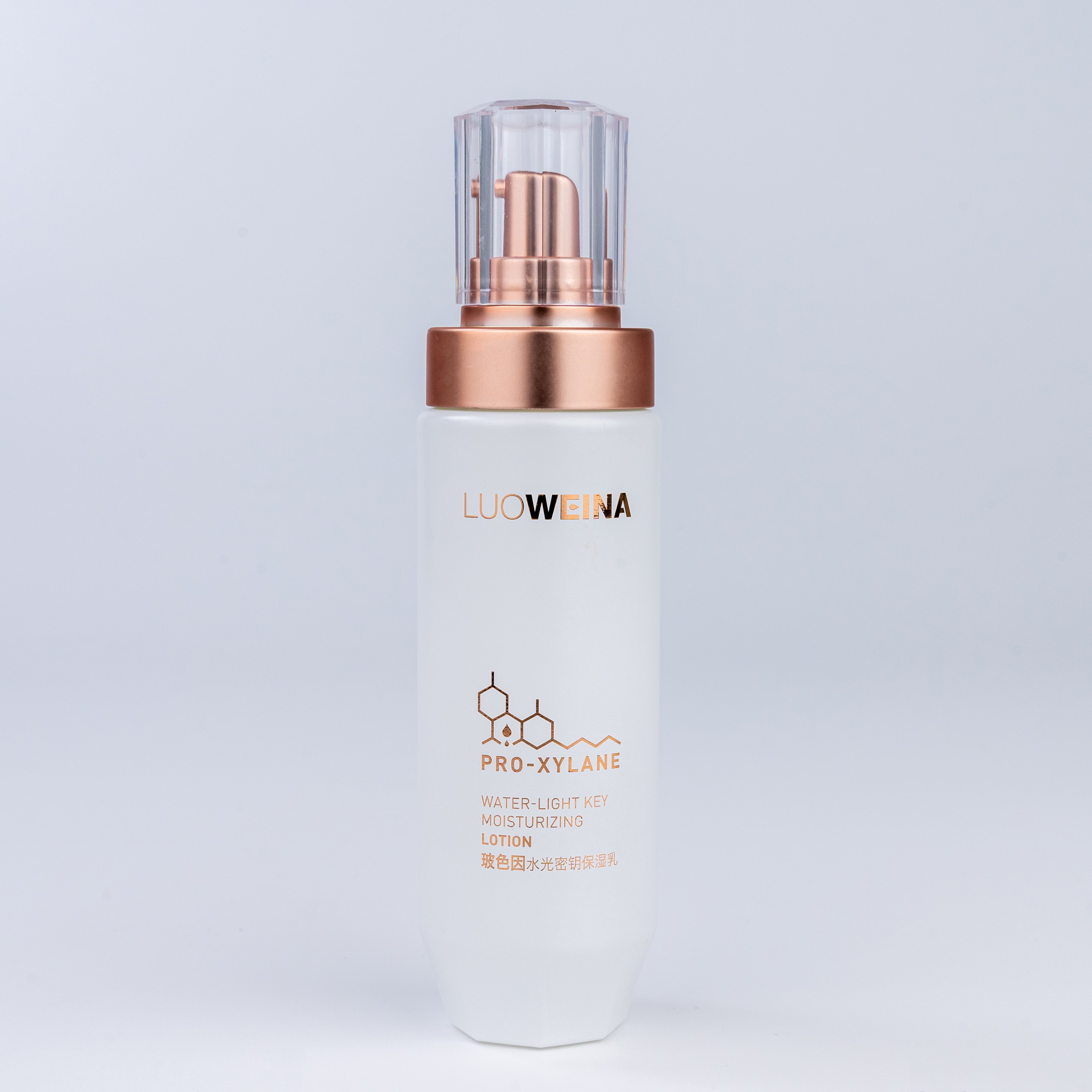 Hot Sale Rose Gold Eco Friendly Empty Glass Bottle And 50G Cream Jar Body Lotion Packaging Customizable Cosmetic