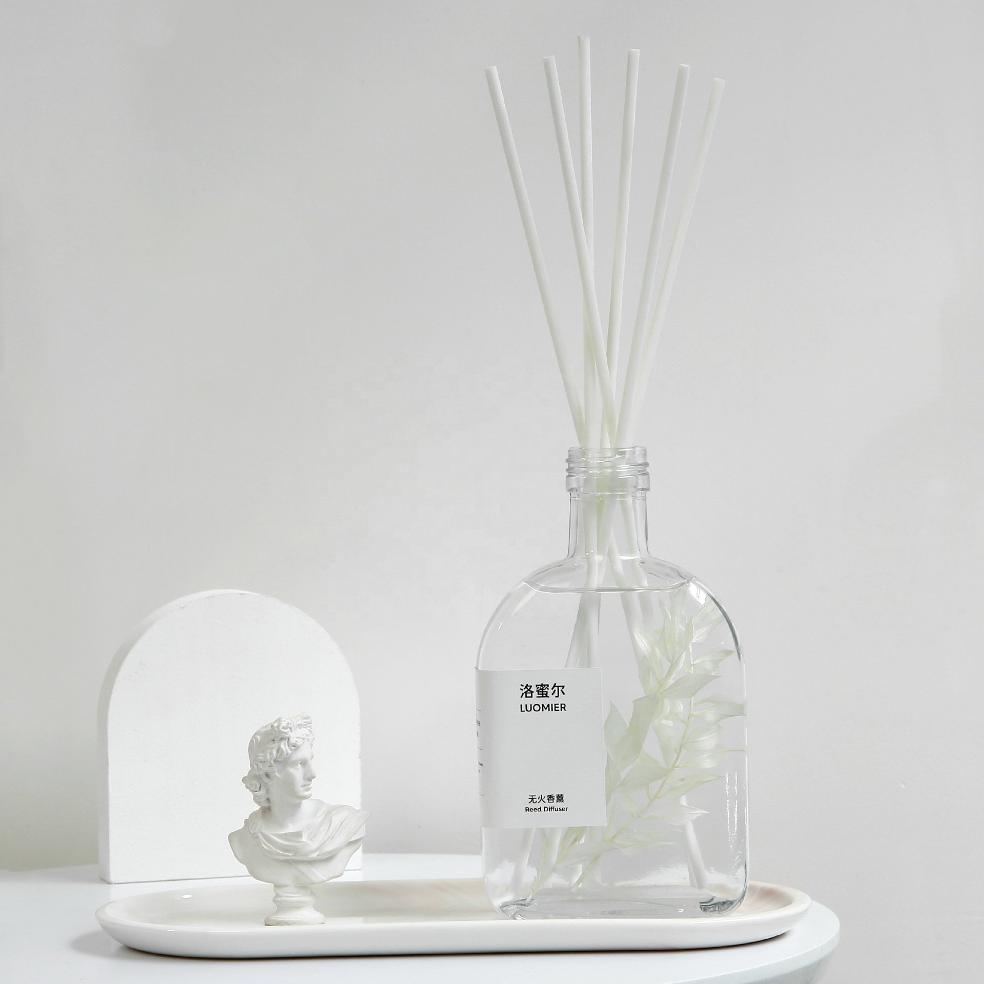 270ml Large Capacity Luxury Oil Unique Design Aroma Reed Diffuser Essential Glass Bottle For Hotel