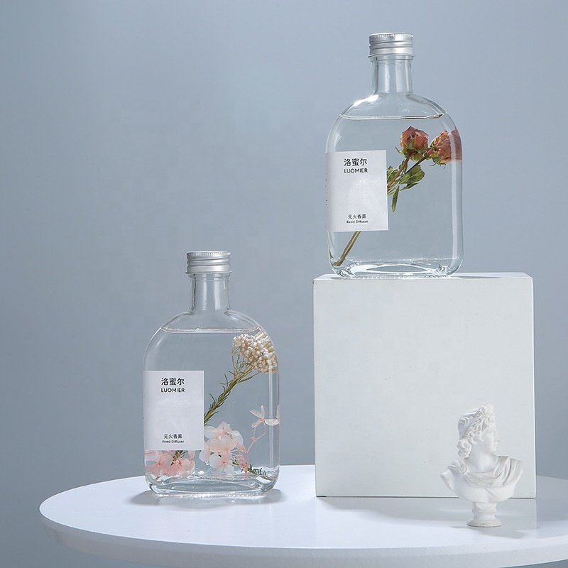 270ml Large Capacity Luxury Oil Unique Design Aroma Reed Diffuser Essential Glass Bottle For Hotel