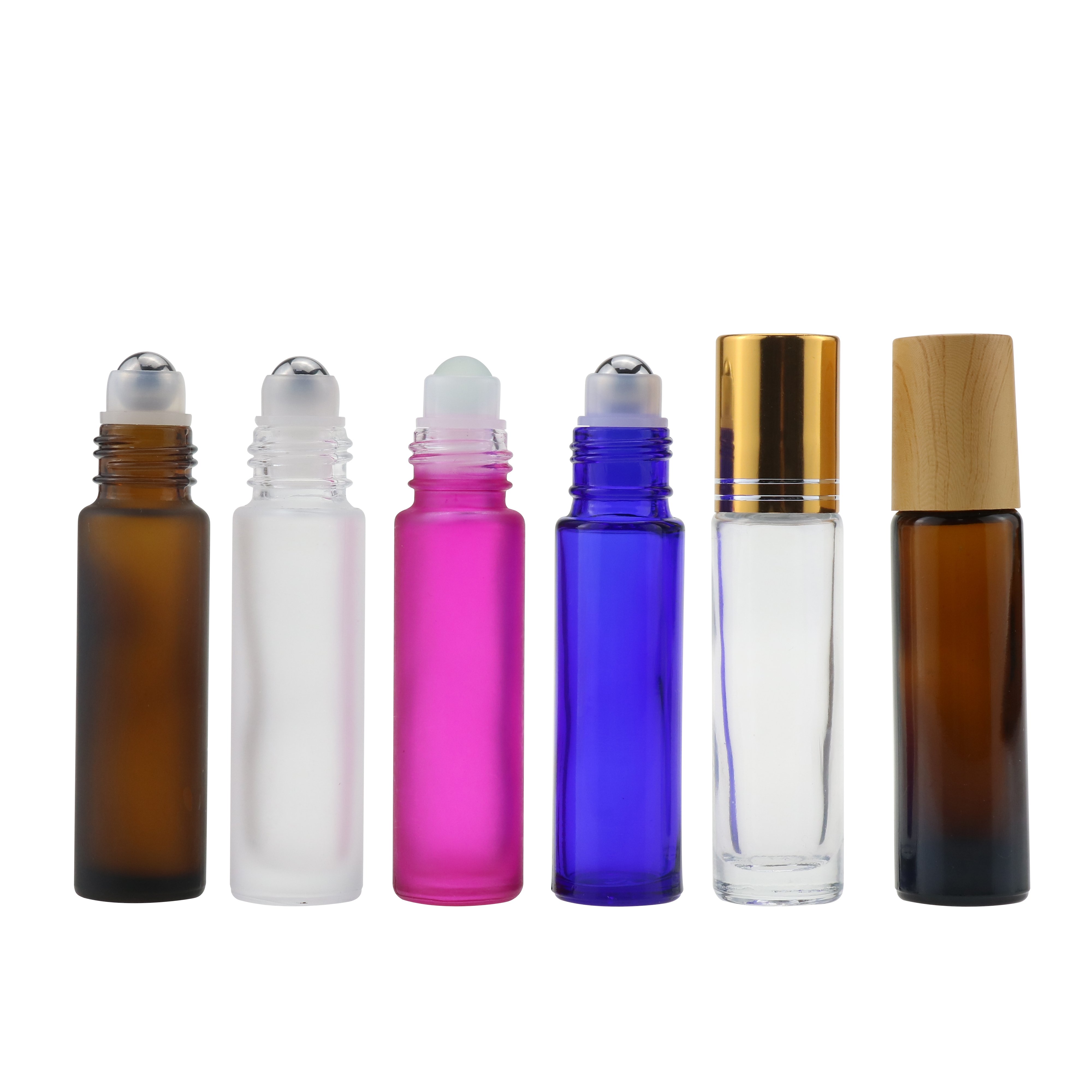 skin care packaging matte black roller bottle 10ml roll on perfume glass bottle perfume oil 15ml glass bottle with packaging box
