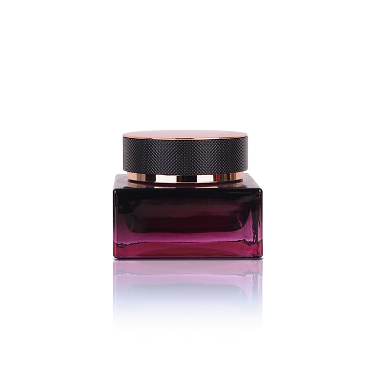 Unique star shaped glass purple color gradient perfume bottle cosmetics skin care package glass set luxury skin care package