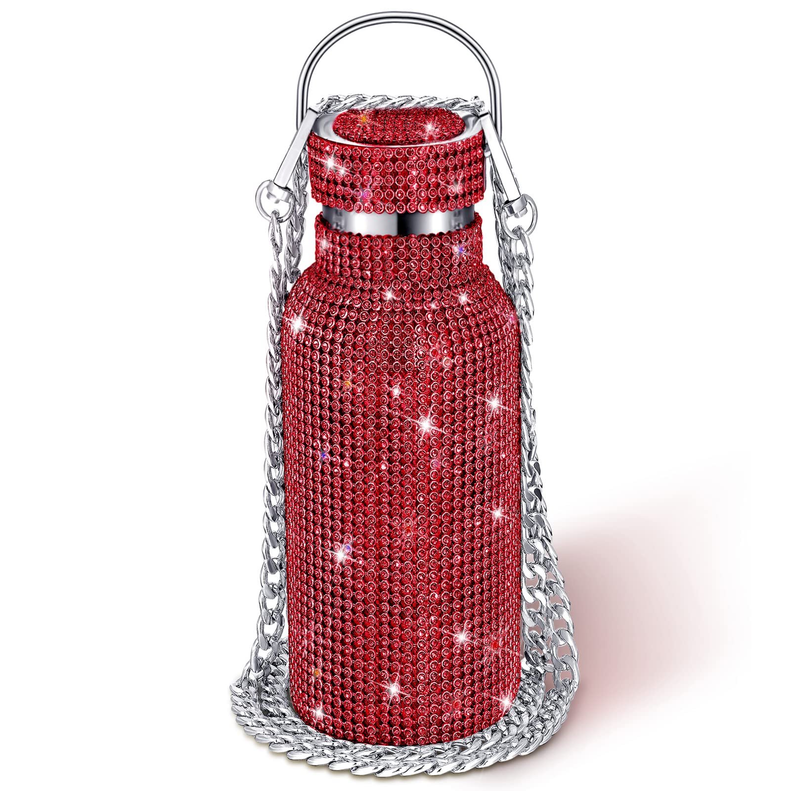 Custom Travel Sports Stainless Steel Tumbler Mug Water Bottle Crystal Diamond Bling Coffee Rhinestone Cup