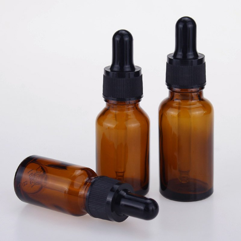 5ml 10ml 15ml 20ml 30ml 50ml 100ml Amber Glass Bottle Empty Glass Essential Oil Dropper Bottles With Black Plastic Dropper Caps
